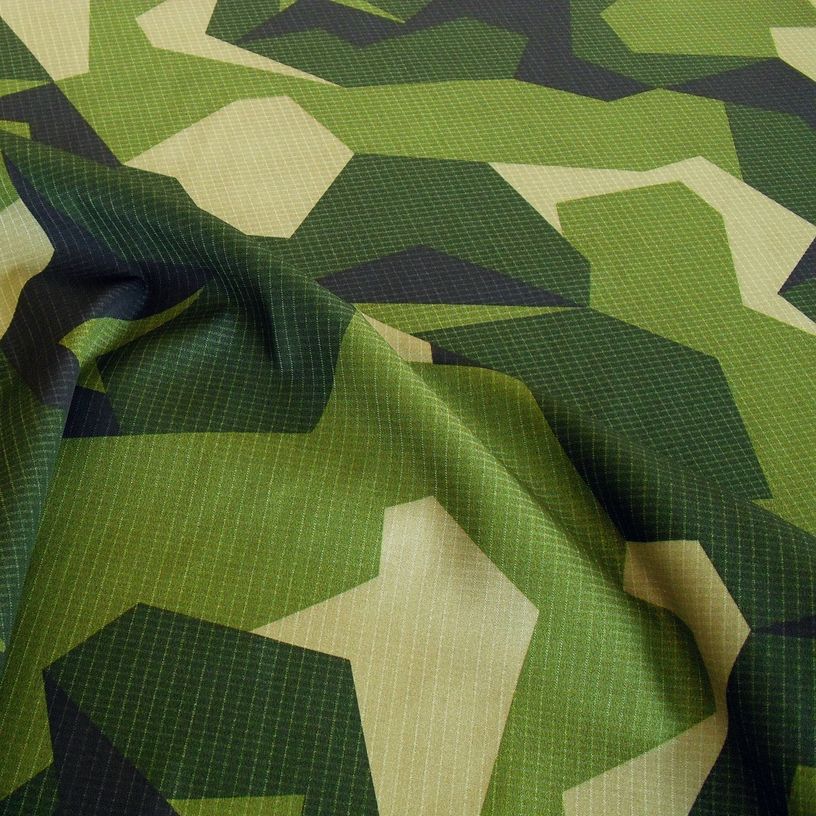 Schweden Camouflage Baumwoll-Stoff mit Ripstop - besonders reißfest Meterware