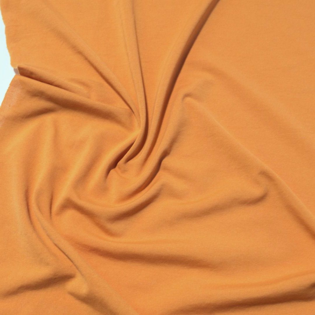 Baumwoll Jersey für Shirt Kleid Rock weicher elastischer Baumwollstoff -  Hell Terra