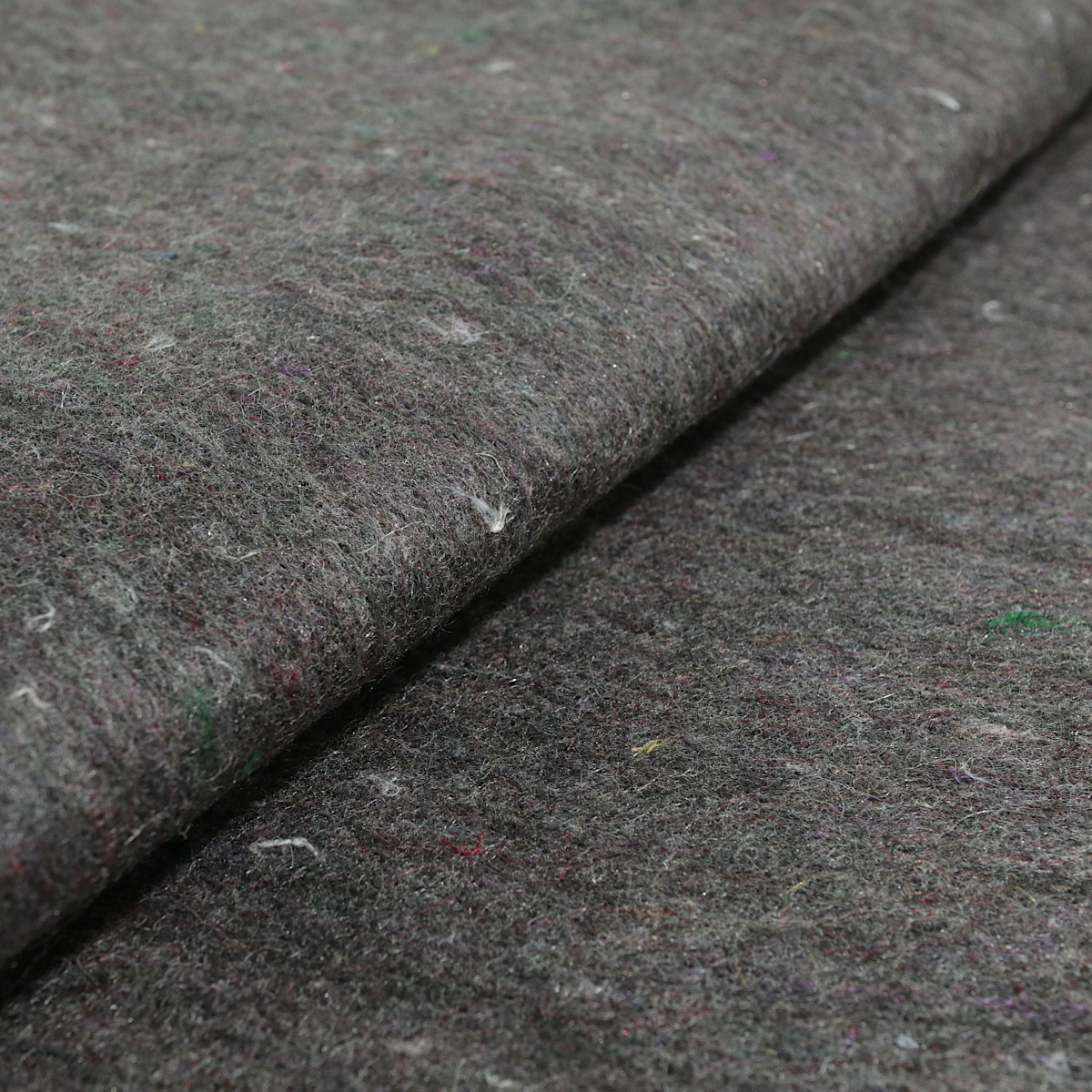 Bastelfilz Filzstoff Meterware 10mm dick Dämmstoff Polsterstoff Filzmatte Untersetzer - grau meliert