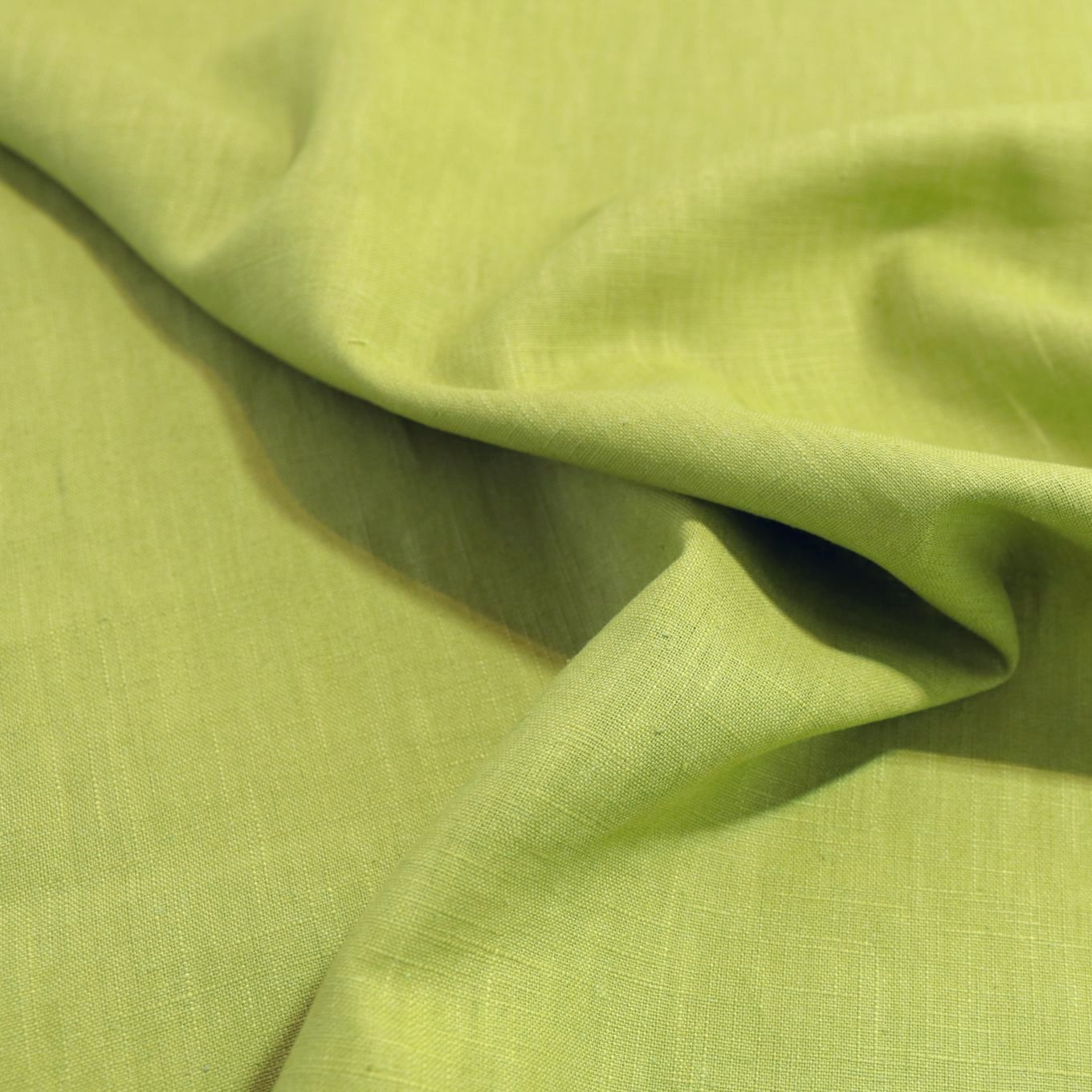 lind grün Leinen-Stoff für Kleid Hose Rock vorgawaschen farbecht Meterware Linen