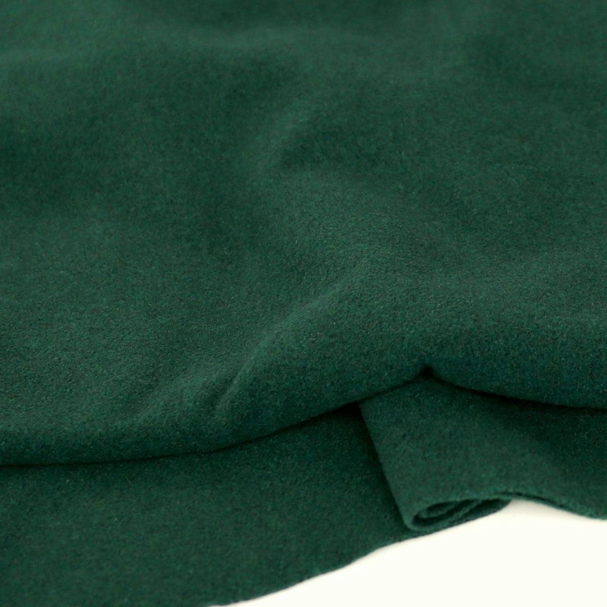 dicker warmer Winter Wollstoff für Mantel Jacke Decke - dunkel grün Wolltuch Meterware
