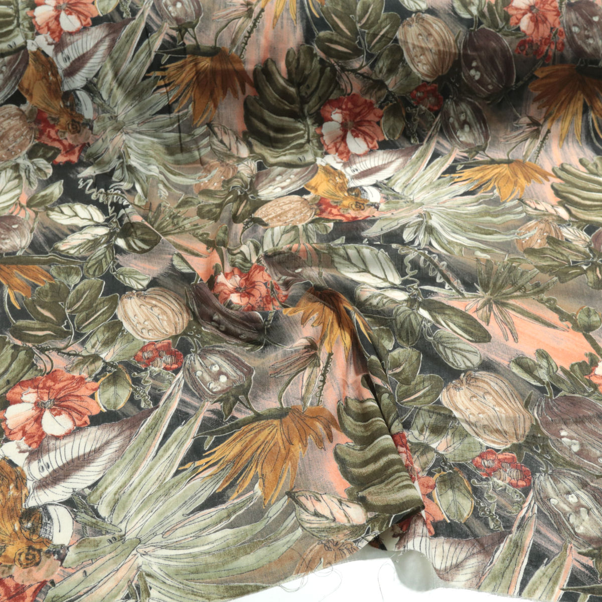 Sommer Blusenstoff Kleiderstoff Stoff Fallend Knitterfreie Meterware Blumen