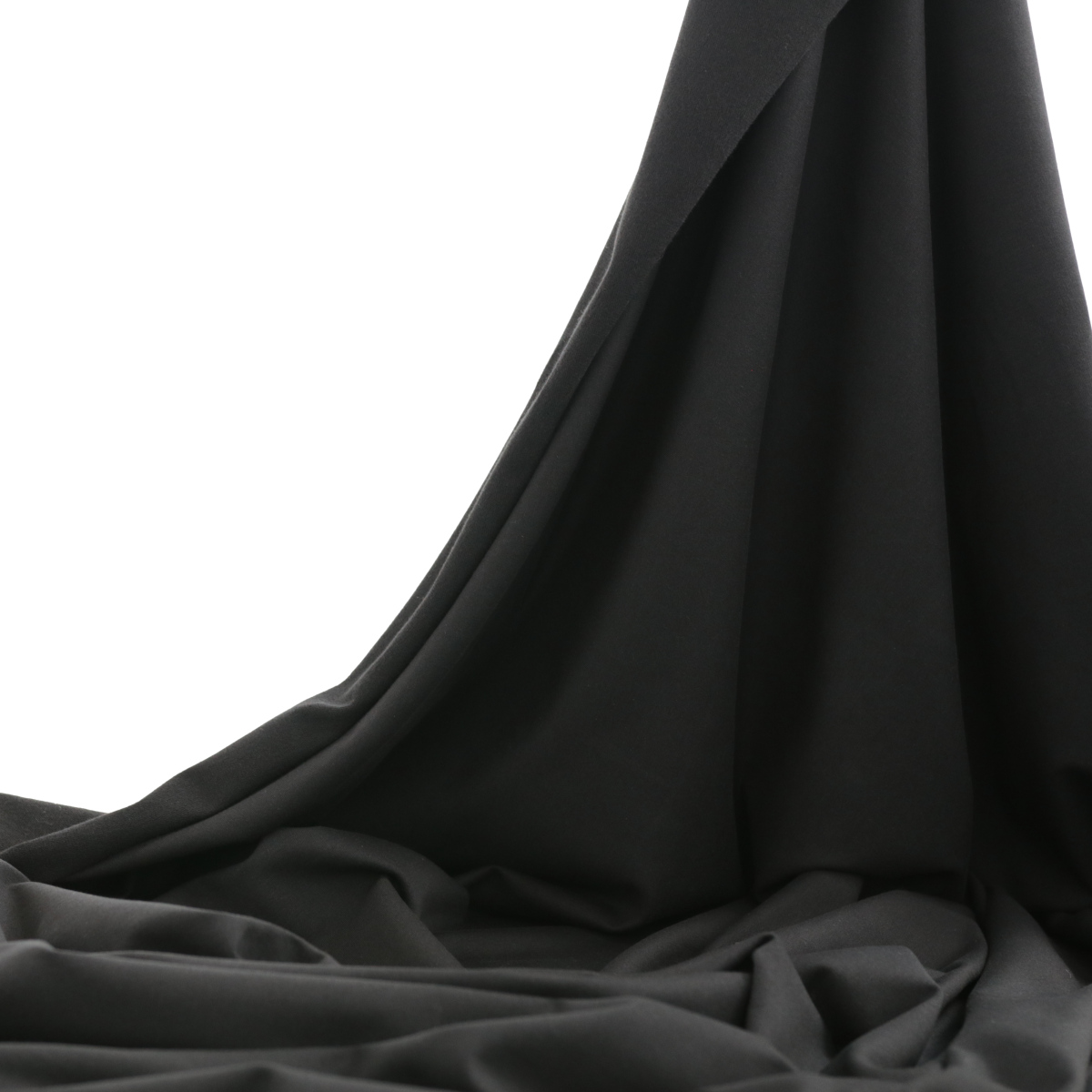Baumwoll-Jersey weicher Baumwollstoff für Shirt Kleid - Schwarz