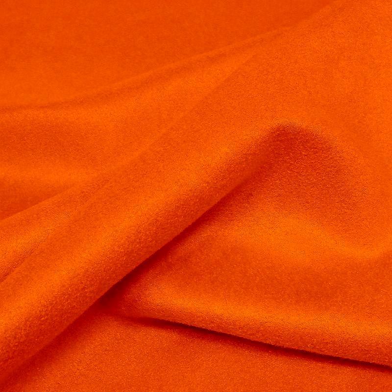 Wildleder Polsterstoff schmutzabweisend weicher Mikrofaser Velourstoff Meterware - Orange Wildleder Polsterstoff schmutzabweisend weicher Mikrofaser Velourstoff Meterware - Orange