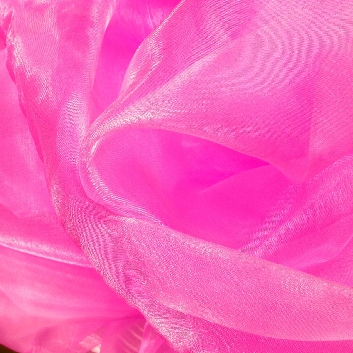 Organza Stoff in Neon Pink