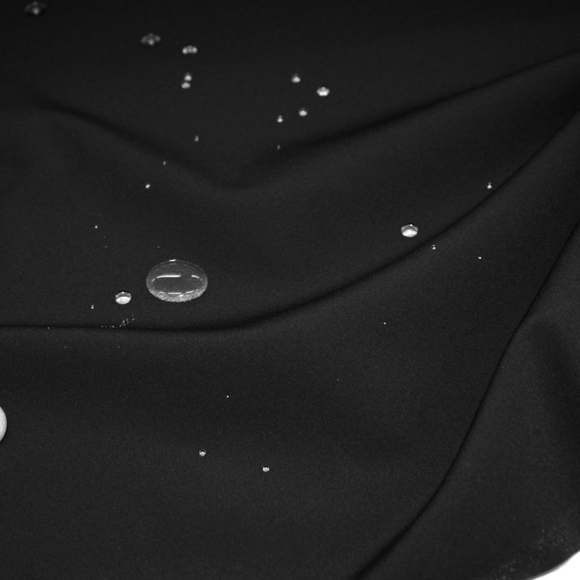 schwarz Softshell Outdoor Stoff mit Fleece wasserdicht Meterware für Jacke Hose