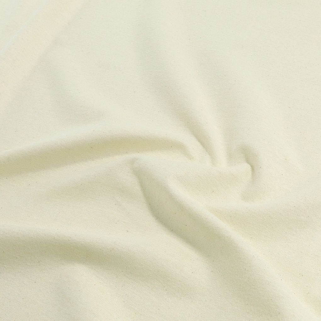 Schön weicher Baumwoll-Flanell angerauter Baumwollstoff Meterware - creme Schön weicher Baumwoll-Flanell angerauter Baumwollstoff Meterware - creme
