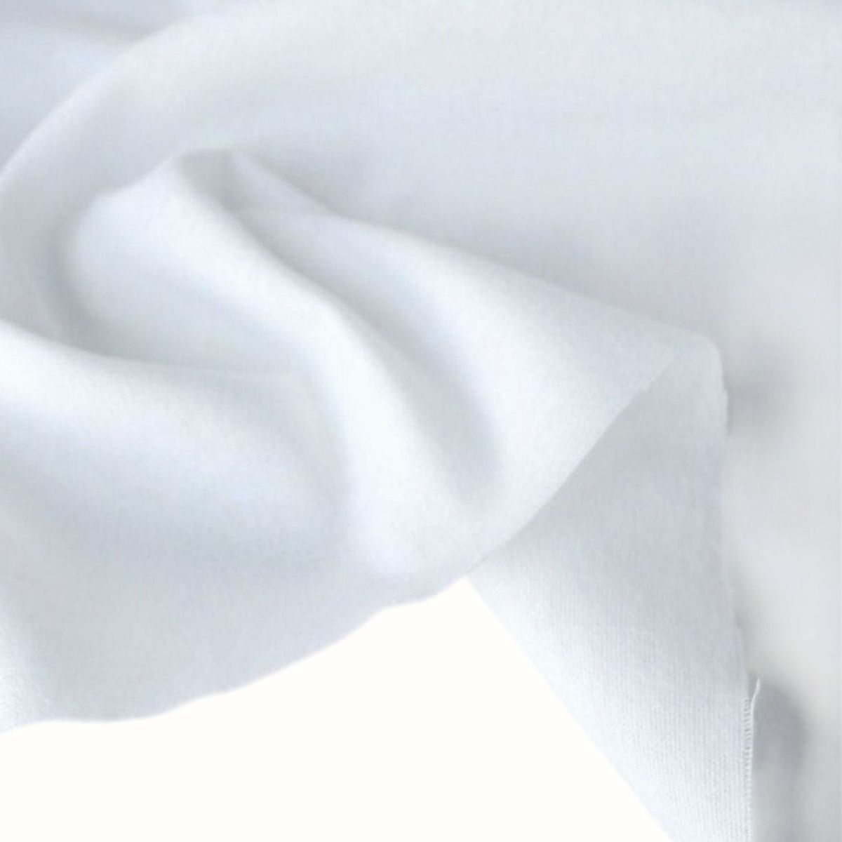 baby weicher Öko-Tex Molton Baumwollstoff Meterware - Weiß