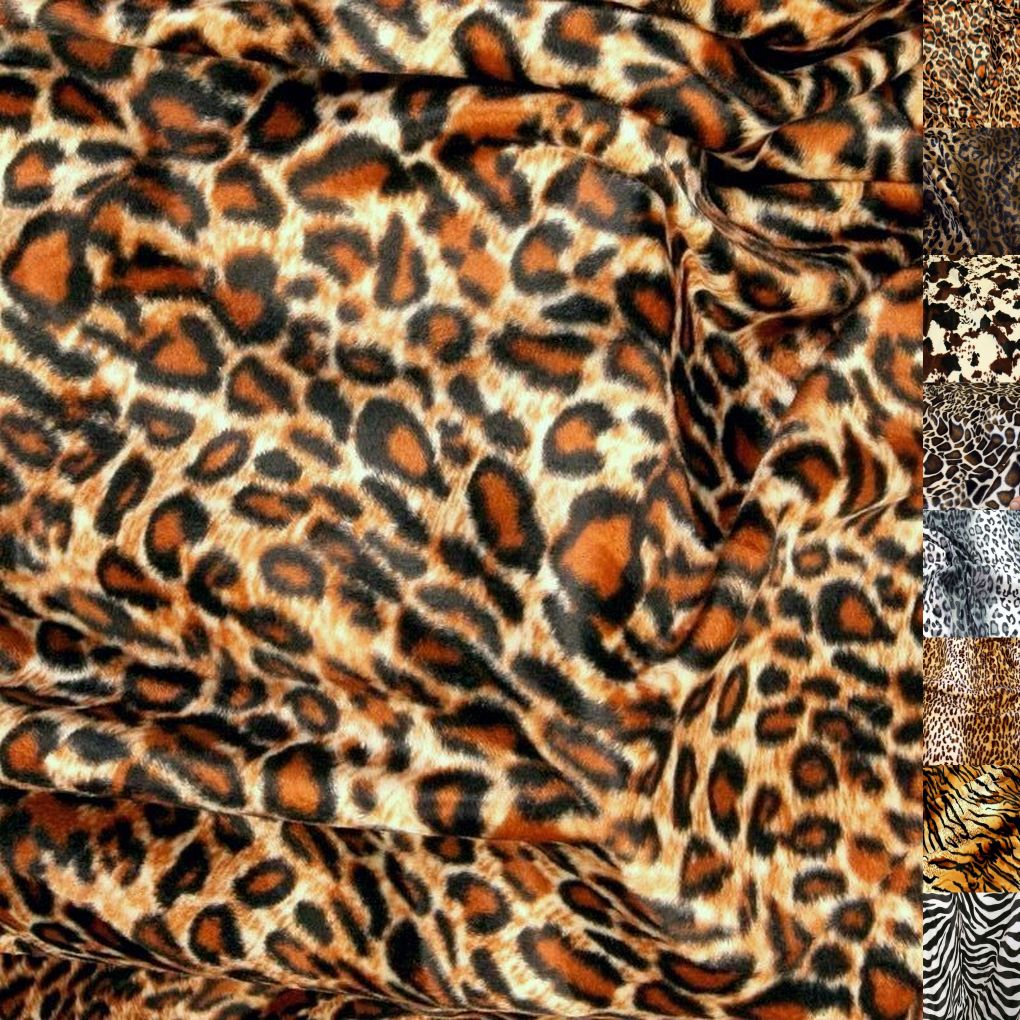 robustes Kunstfell für Polster, Bezug und Bekleidung - Leopard