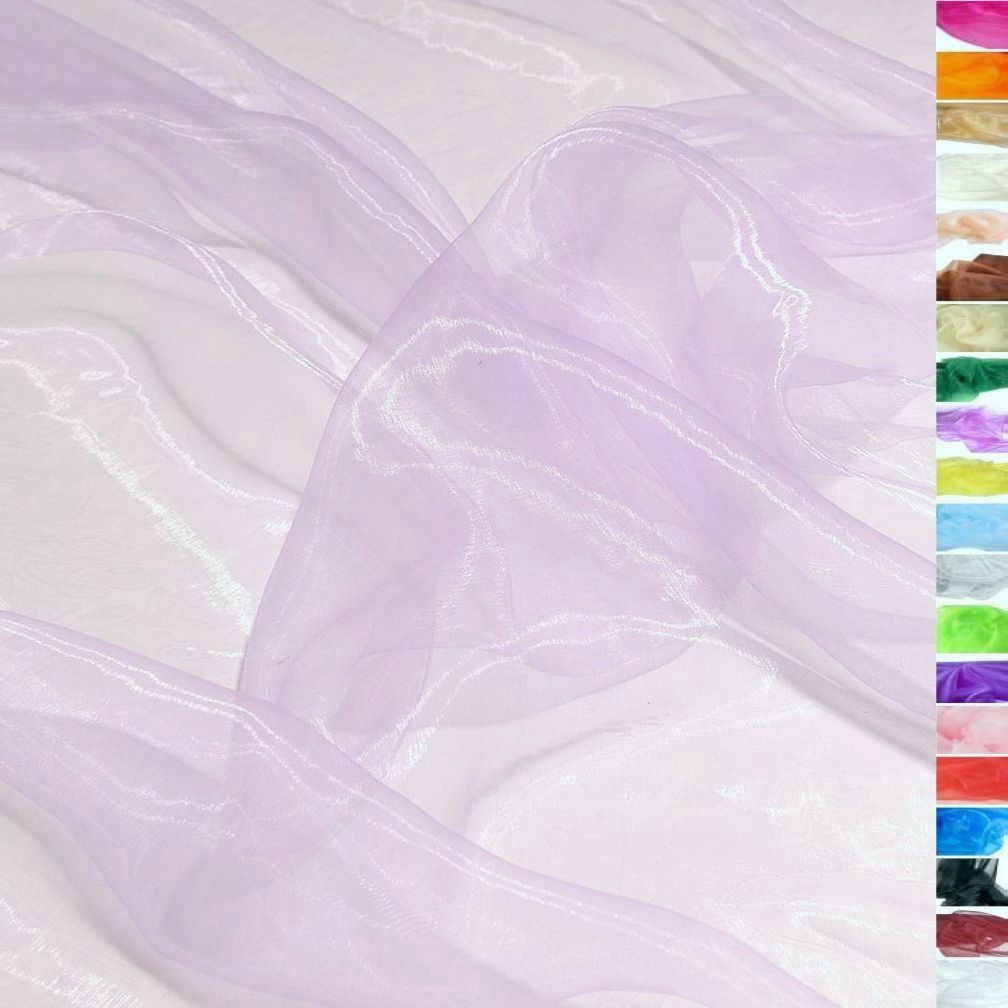 Organza Stoffe zum Nähen Meterware hauchzart fein durchsichtig - Porzellan Flieder