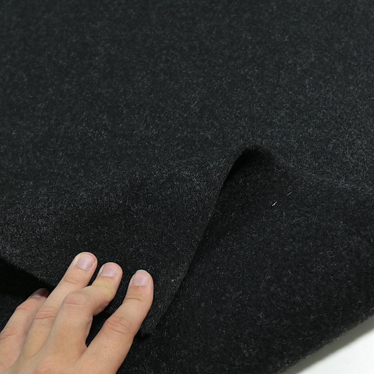 Bastelfilz Filzstoff Meterware 5mm dick Dämmstoff Polsterstoff Filzmatte Untersetzer - schwarz meliert