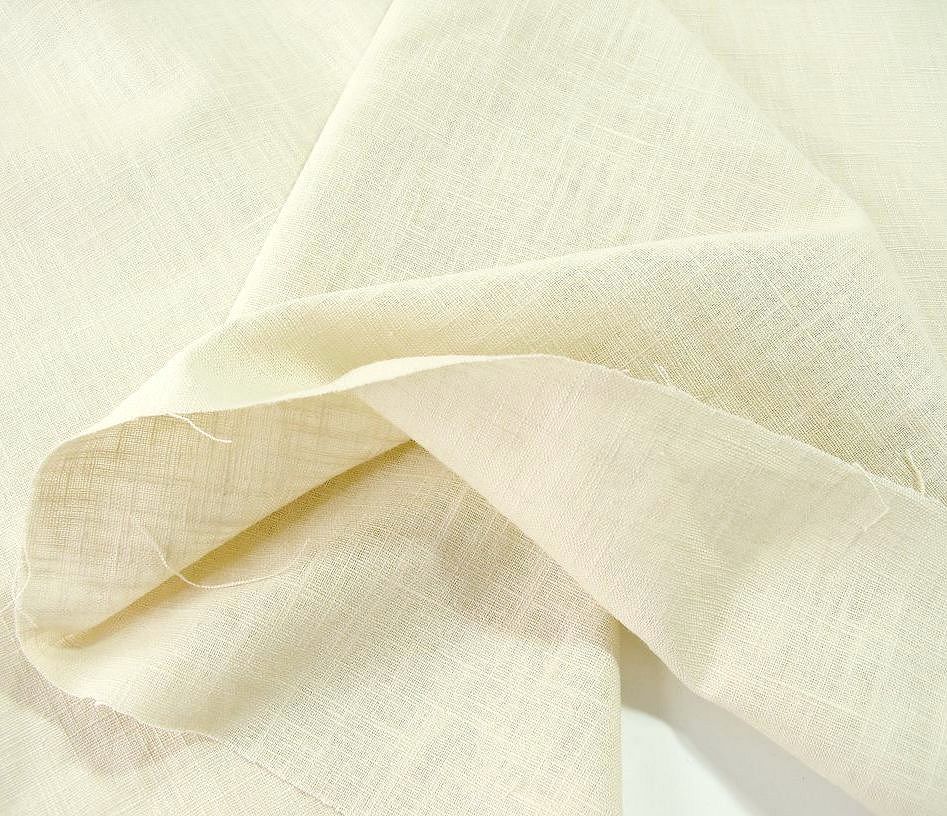 weiches Leinen für Kleid Rock Hose Jacke vorgewaschener Leinenstoff Meterware - beige