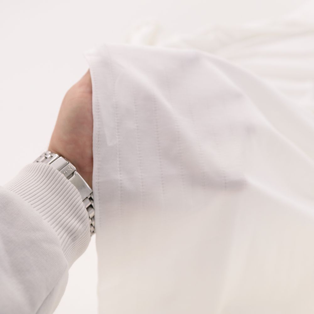 weißer Designer Jersey - weicher, elastsicher Sommer Baumwollstoff für Kleid, Shirt und Rock