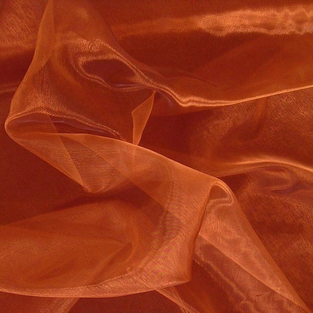 Organza Stoff in Dunkel-Terracotta | Terracotta