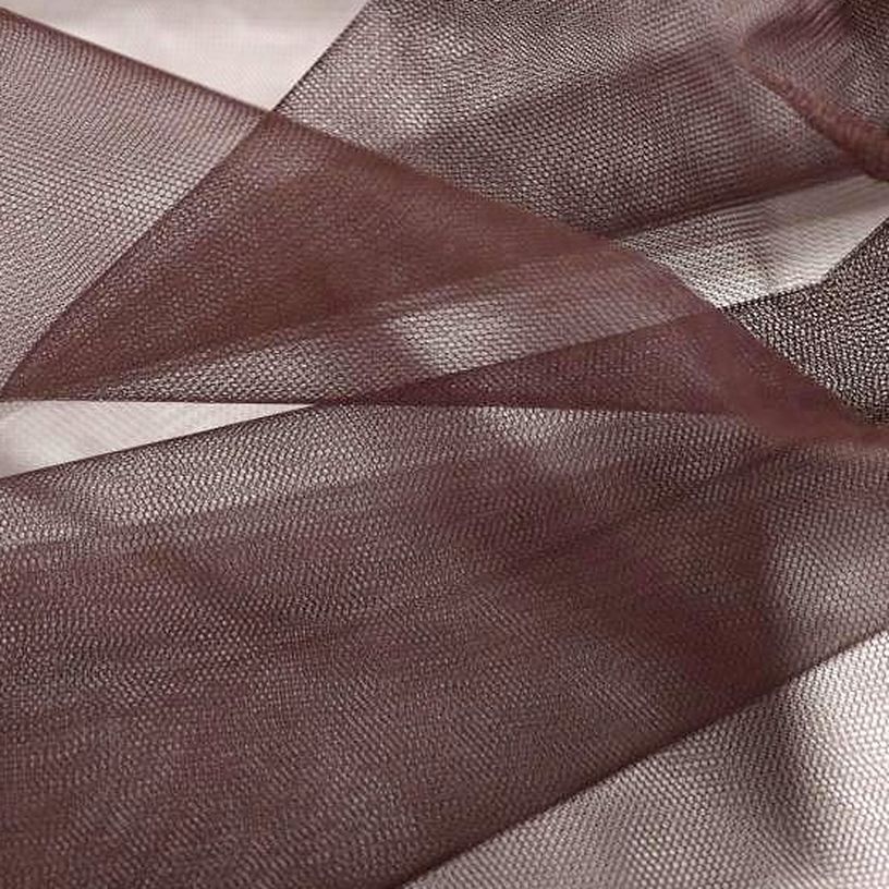 Tüllstoff Meterware 140cm breit für Gardine Vorhang Store Hochzeit - Kakao Braun Tüllstoff Meterware 140cm breit für Gardine Vorhang Store Hochzeit - Kakao Braun