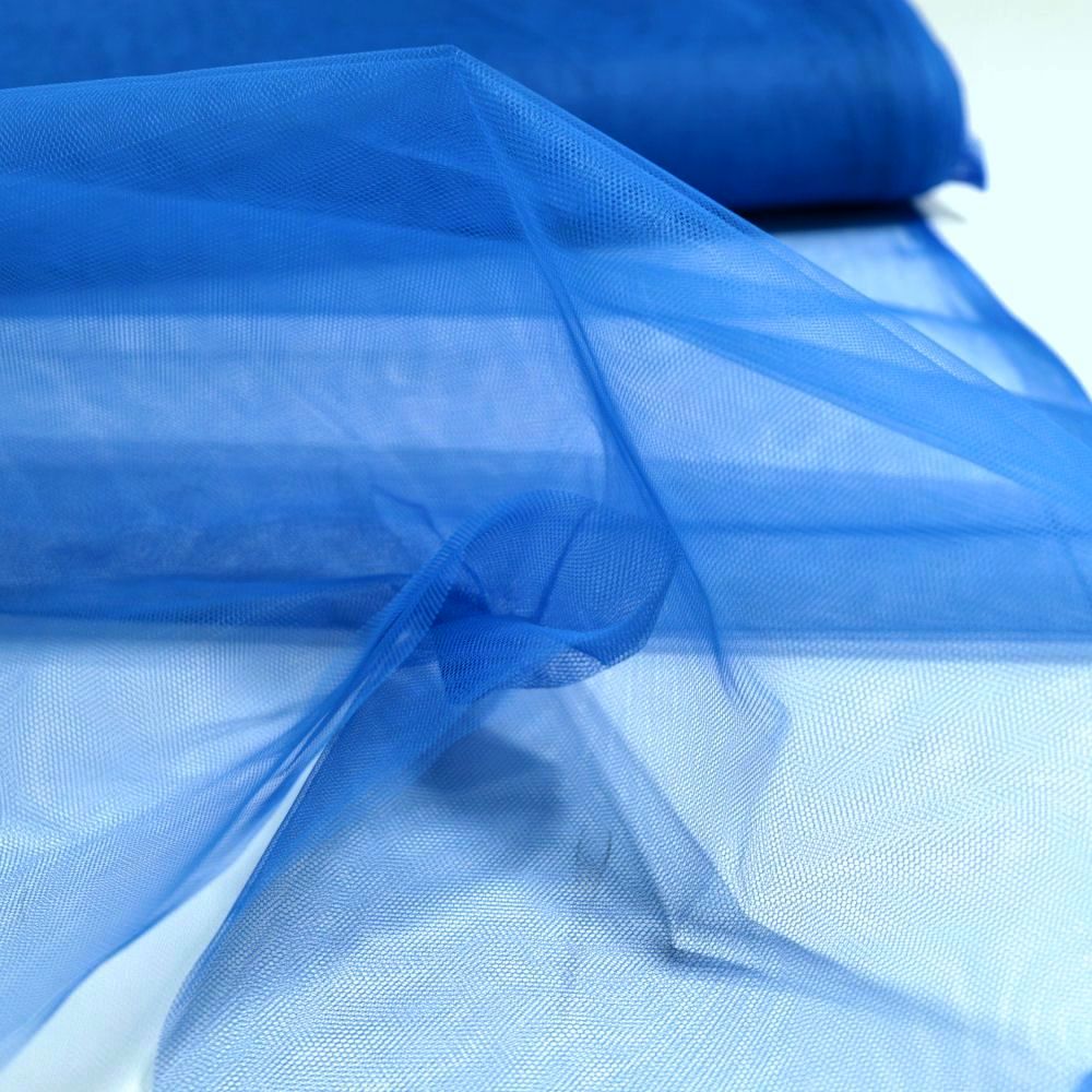 uni Tüllstoff Meterware 300cm breit für Gardine Vorhang Store Hochzeit - Royal Blau