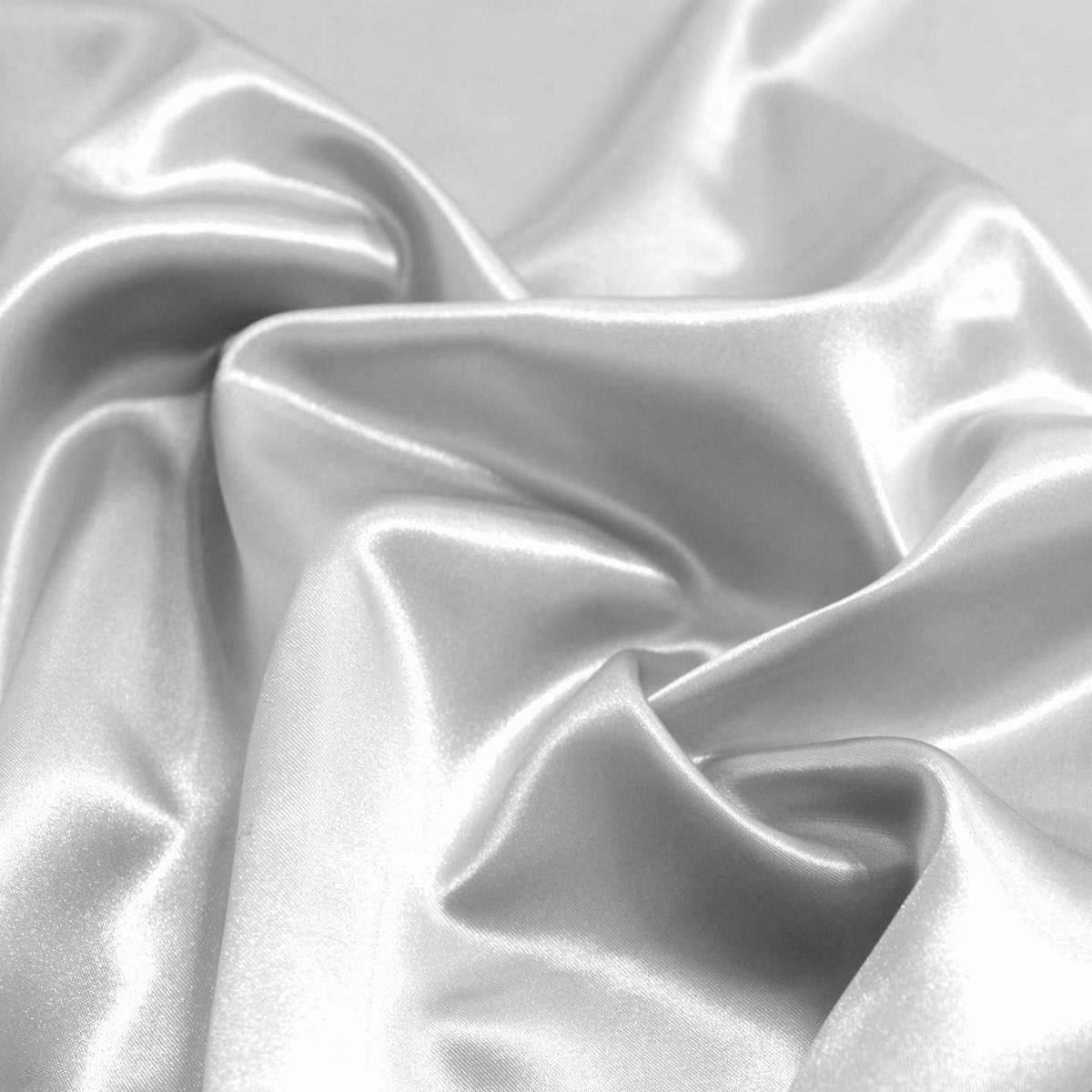 Glanz Satin Stoff Meterware als Gardinenstoff Kleiderstoff - Hell Silber Glanz Satin Stoff Meterware als Gardinenstoff Kleiderstoff - Hell Silber