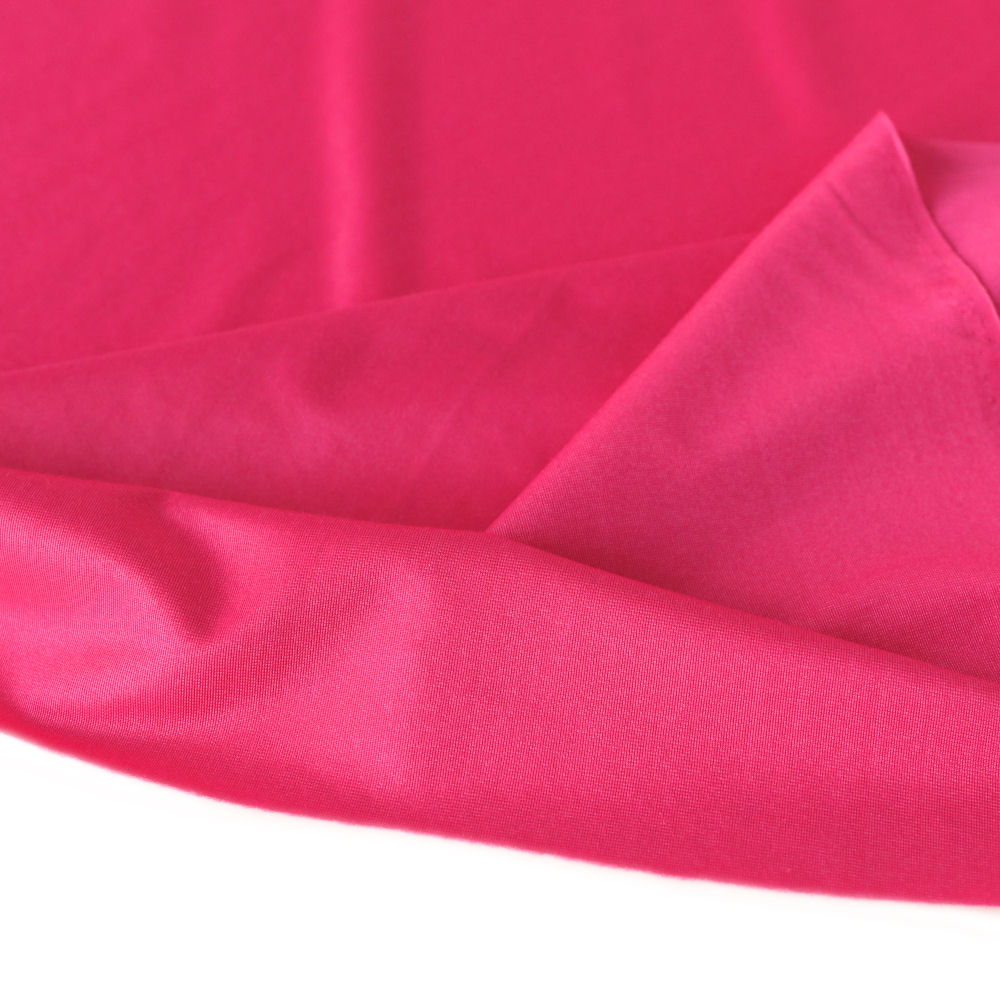 Polyester T-Shirt-JERSEY in pink rot Weich Fallend Glänzend