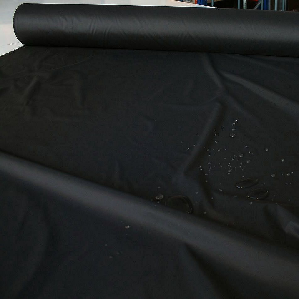 schwarz elastischer Outdoor Stoff wasserdicht für Regen-Jacke Mantel Meterware